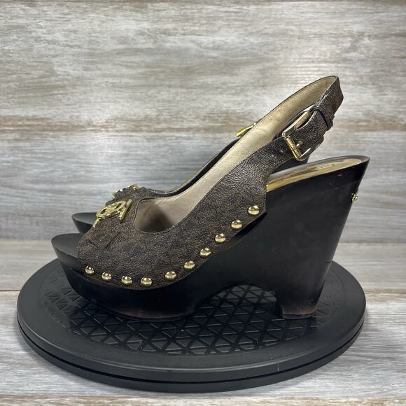 MICHAEL Michael Kors Shoes - MICHAEL Michael Kors Women's Studied wooden Wedges Size 9 M